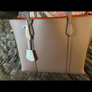 Tory Burch-NWT-Perry Triple compartment tote. Color-grey heron (appears taupe)
